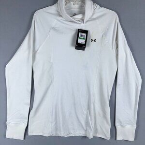 Under Armour Funnel Neck Top Womens Size Large Long Sleeves White
